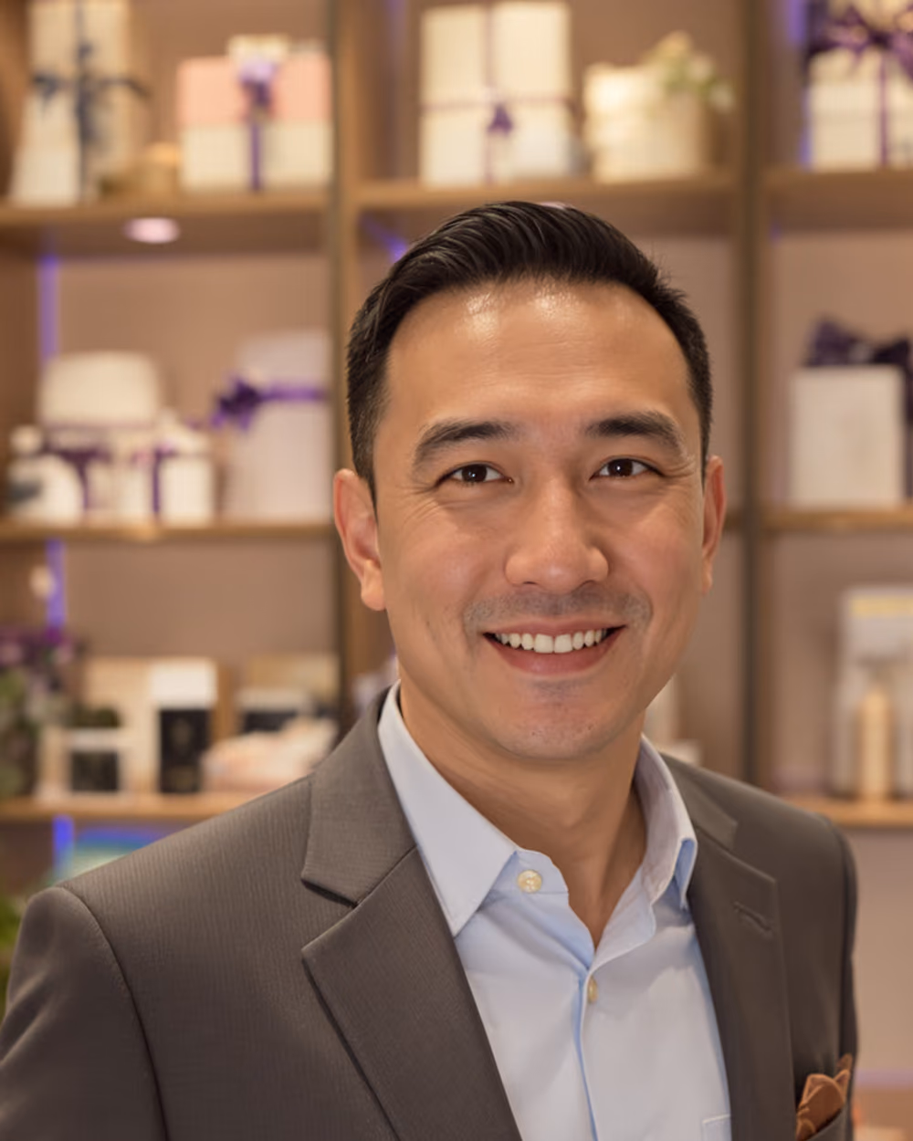 A corporate gifting business owner in a boutique